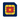 A stylised eSIM icon with a dark navy blue card, yellow metallic-looking contact areas, and a red centre block featuring a yellow star, shown on a plain white background.